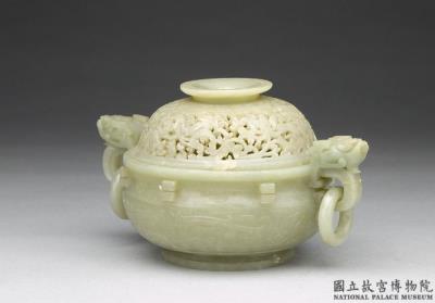 图片[3]-Jade incense burner with animal-mask pattern, Qing dynasty (1644-1911)-China Archive